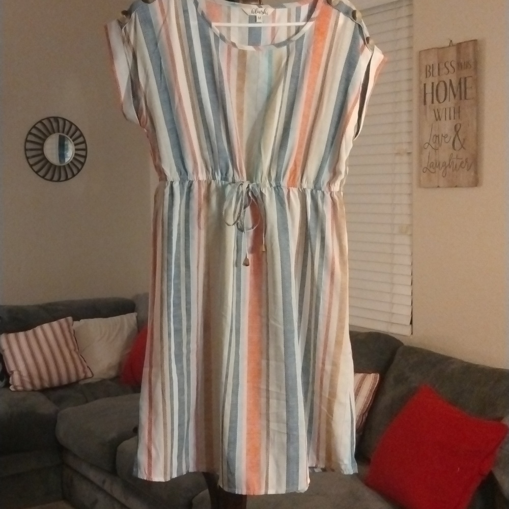 Striped Midi Dress by Blush, Sz M